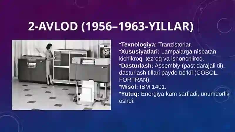 Kompyuter Avlodlari va Protsessorlar Tarixi prezintatsiya 3