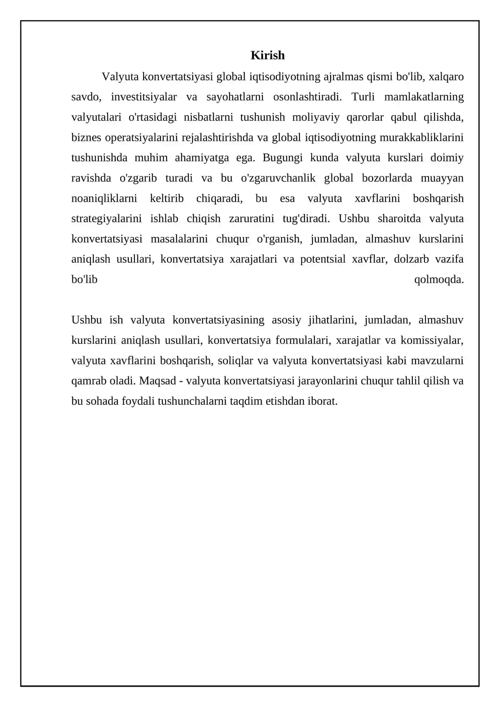 Valyuta konvertatsiyasi asoslari va almashuv kurslari 3