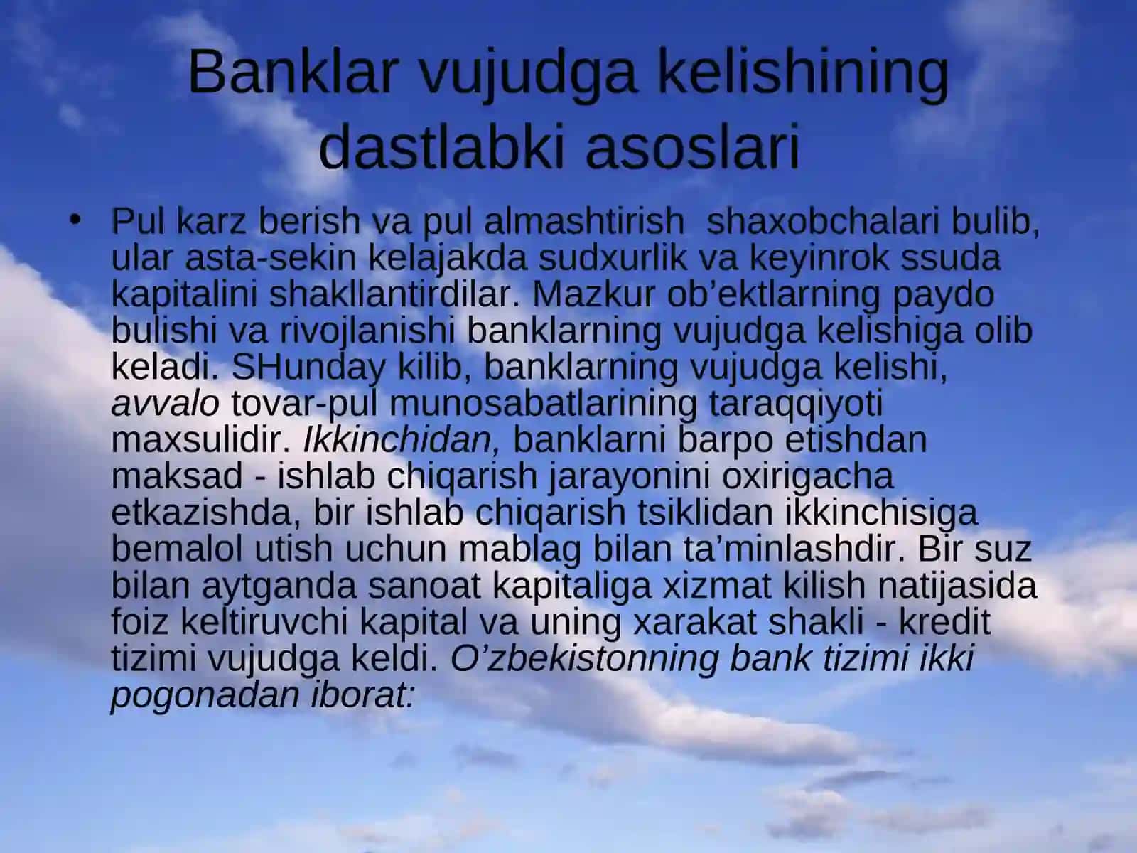 Banklar va ularning turlari 3
