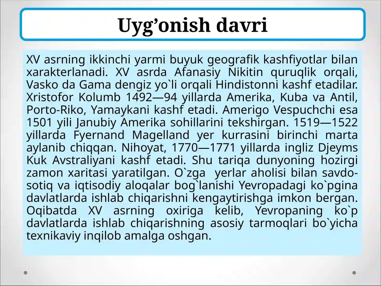 Uyg’onish davrida tabiyot fanining taraqqiyoti.J.B.Lamarkning evolyutsion ta’limoti 3