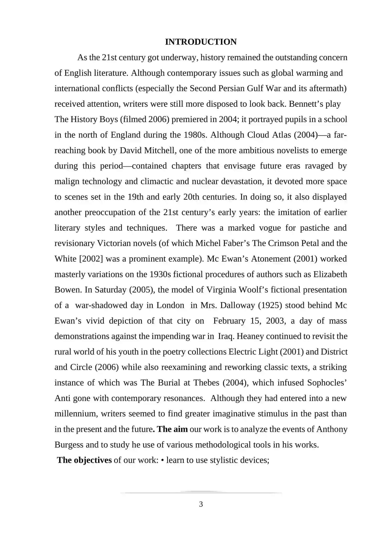 Antony Burges and 20th Century British Literature 3