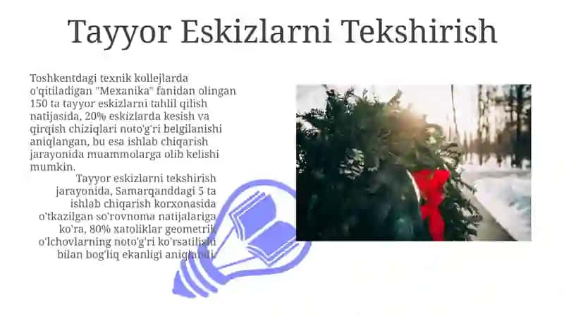 Kesim va Qirqim talab qilinadigan detallarning eskizini chizish 3