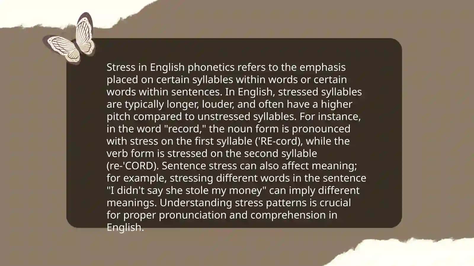 Stress and Word Stress in English Phonetics 3