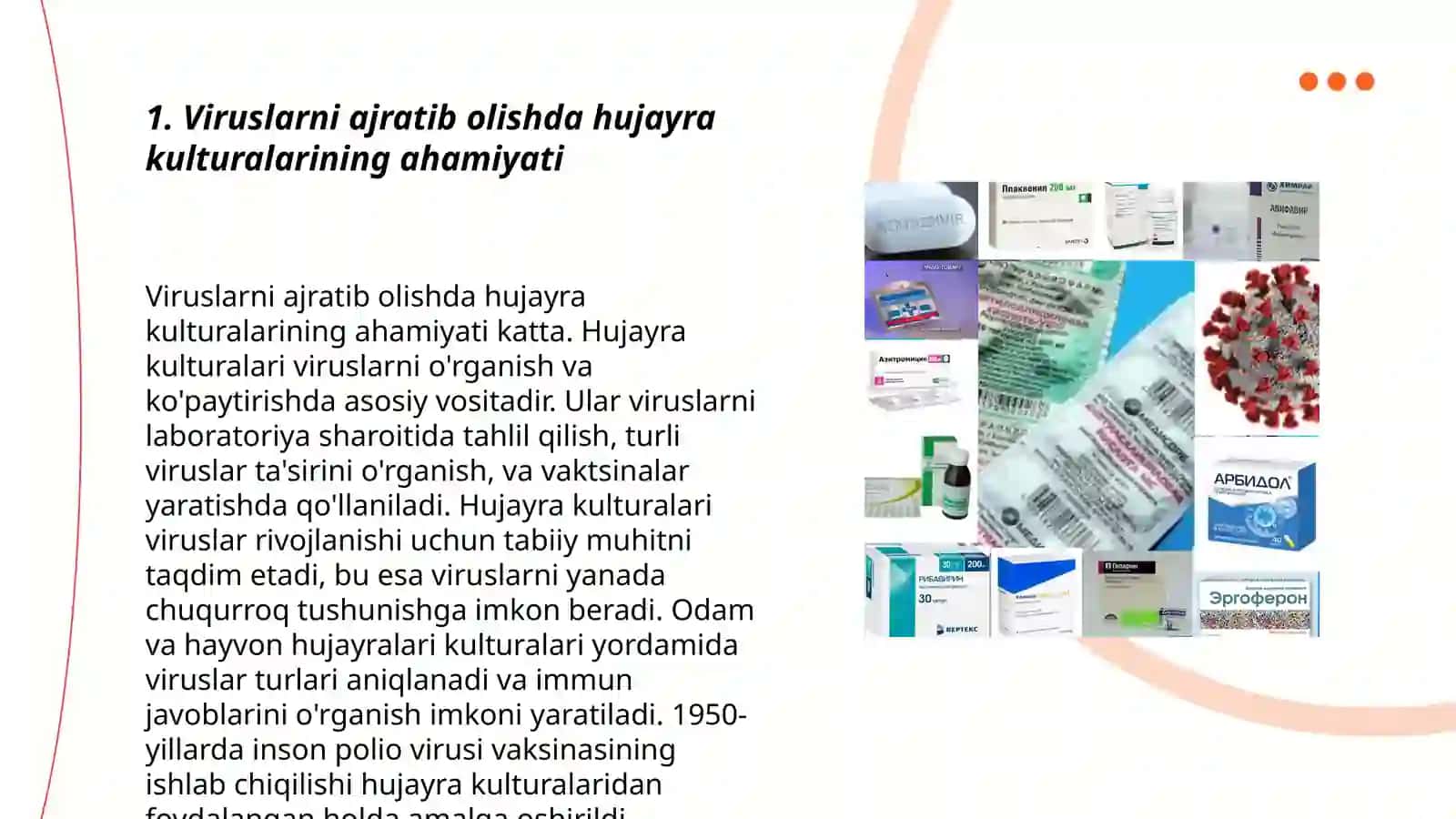 Viruslarni ajratib olishda qoʻllaniladigan hujayra kulturalari 3