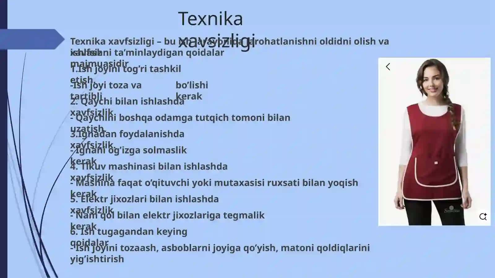 'Zamonaviy uslubda ko’ylak bichish va tikish' 3