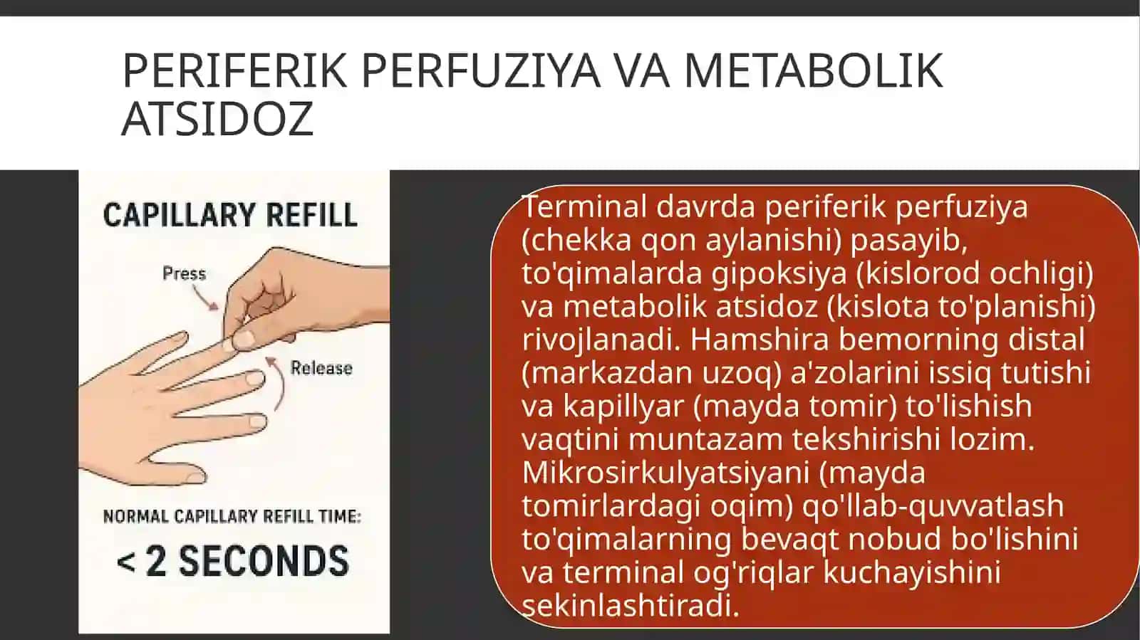 Terminal holatlarda bemorlar parvarishi onkologik kasallik bilan og'rigan bemorlarga yordam ko'rsatish va ularni parvarishlash 3