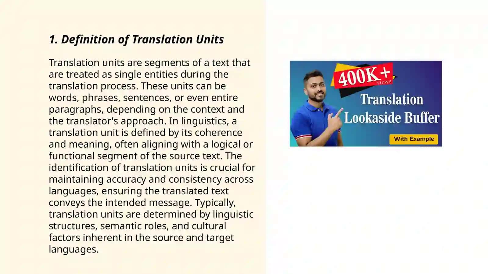Units of translation 3