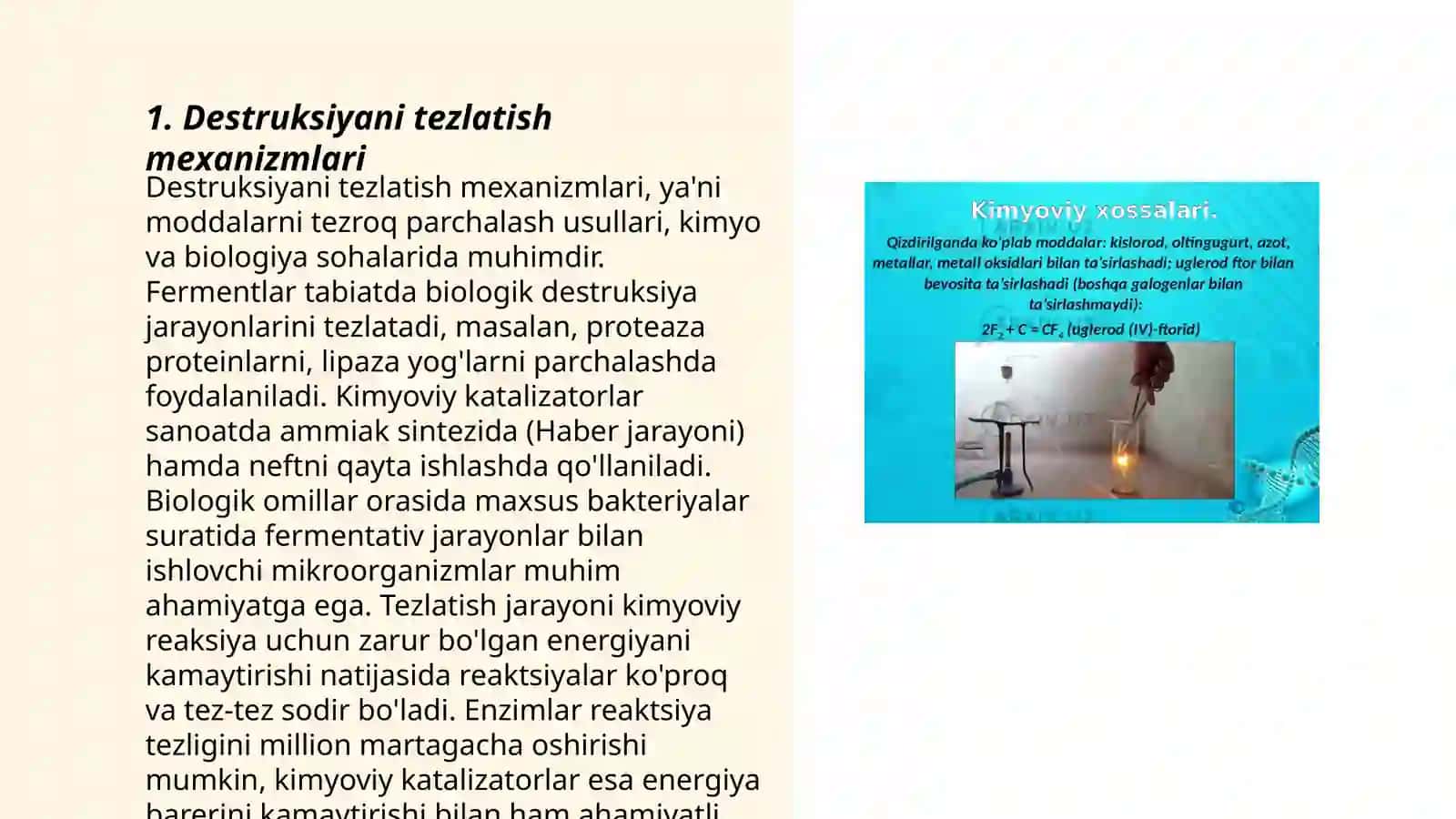 Destruksiyani tezlatuvchi va sekinlatuvchi moddalar 3