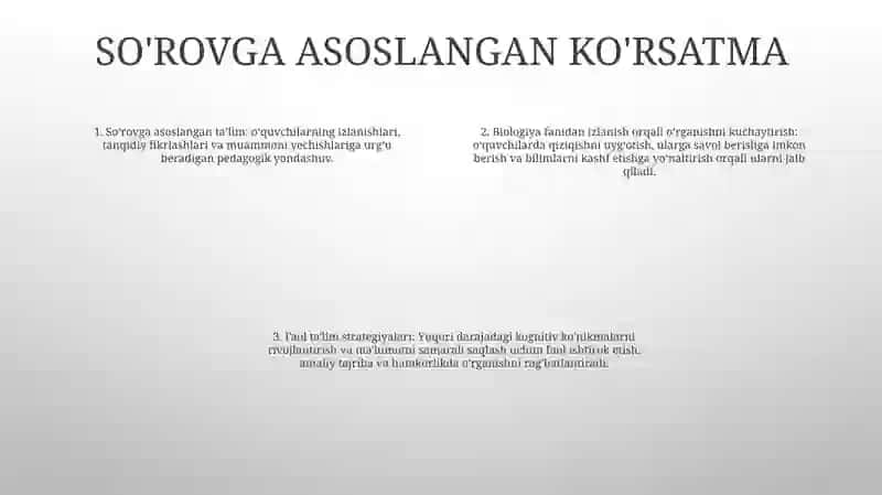 Biologiyani OʻQitishda OʻQuvchilarning Bilish Faoliyatini Faollashtirish YoʻLlari 3