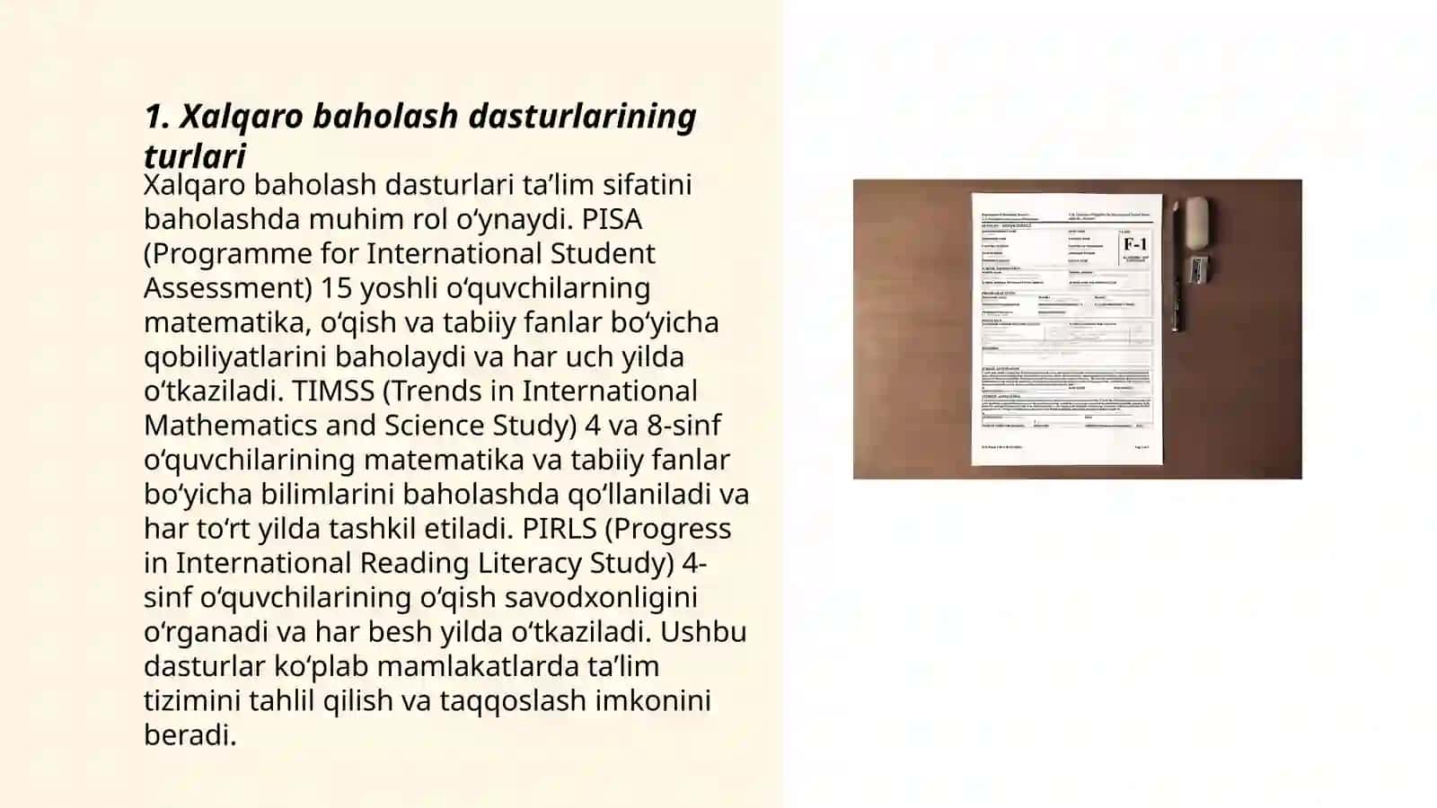 Xalq ta’limi tizimida xalqaro baholash dasturini joriy etishning me'yoriy huquqiy asoslari 3