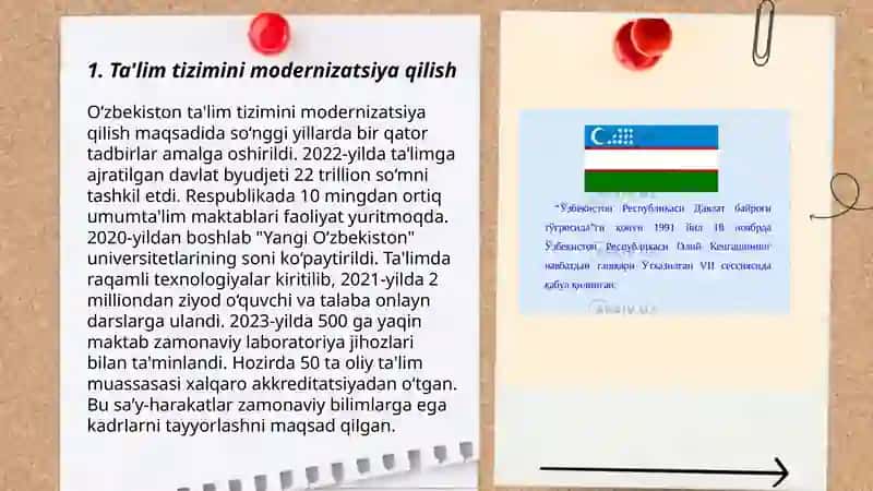 O'zbekiston Respublikasi rivojining yangi bosqichida ta'lim tarbiya islohoti 3