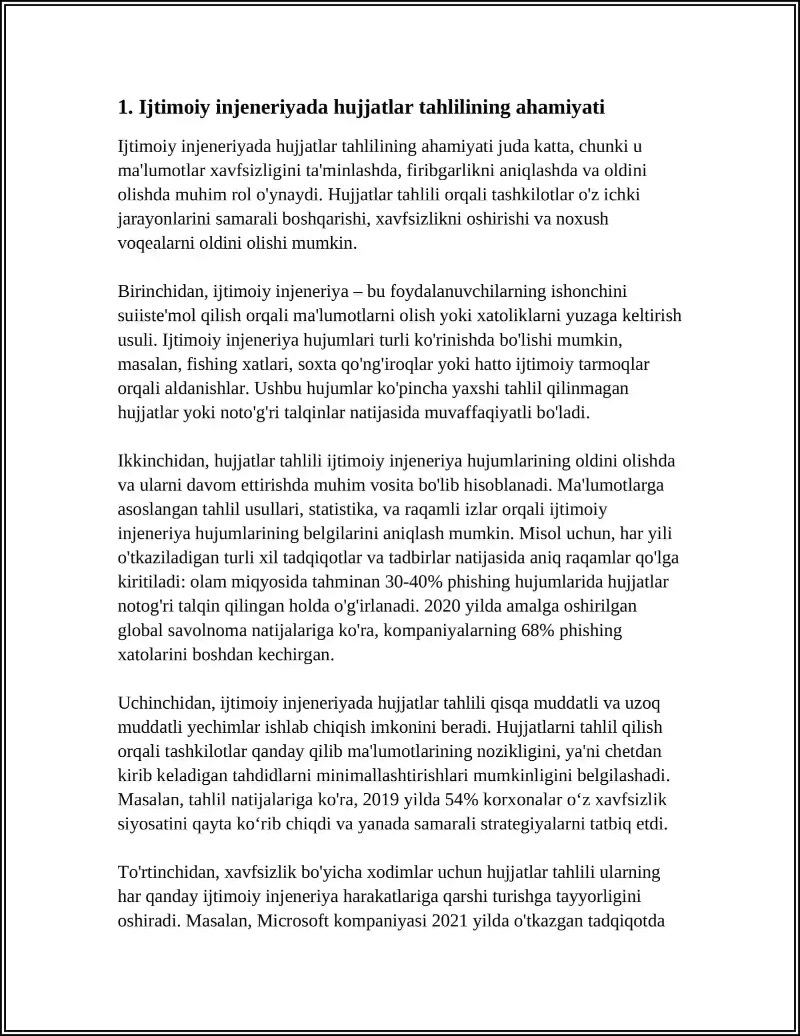 IJTIMOIY INJENERIYADA XUJJATLAR TAHLILI 3