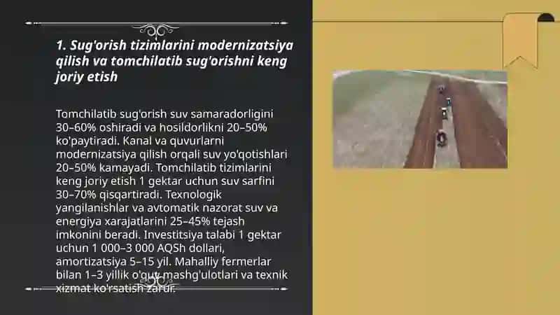 Yerdan foydalanish jarayonida mahsuldorligini yaxshilash tadbirlari 3