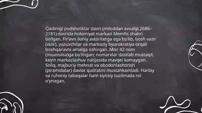 Qadimgi Misr qadimgi va oʻrta podsholiklar davri 3
