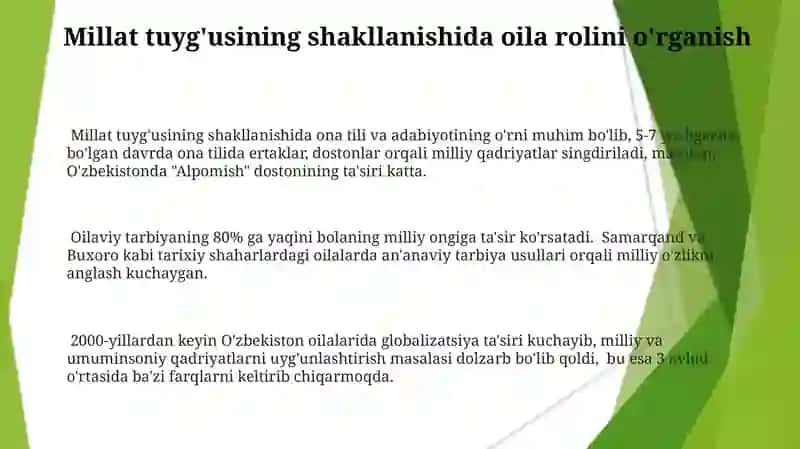 Oiladagi e’tiqot tarbiyasi, etnik qarashlarni shakllantirish 3