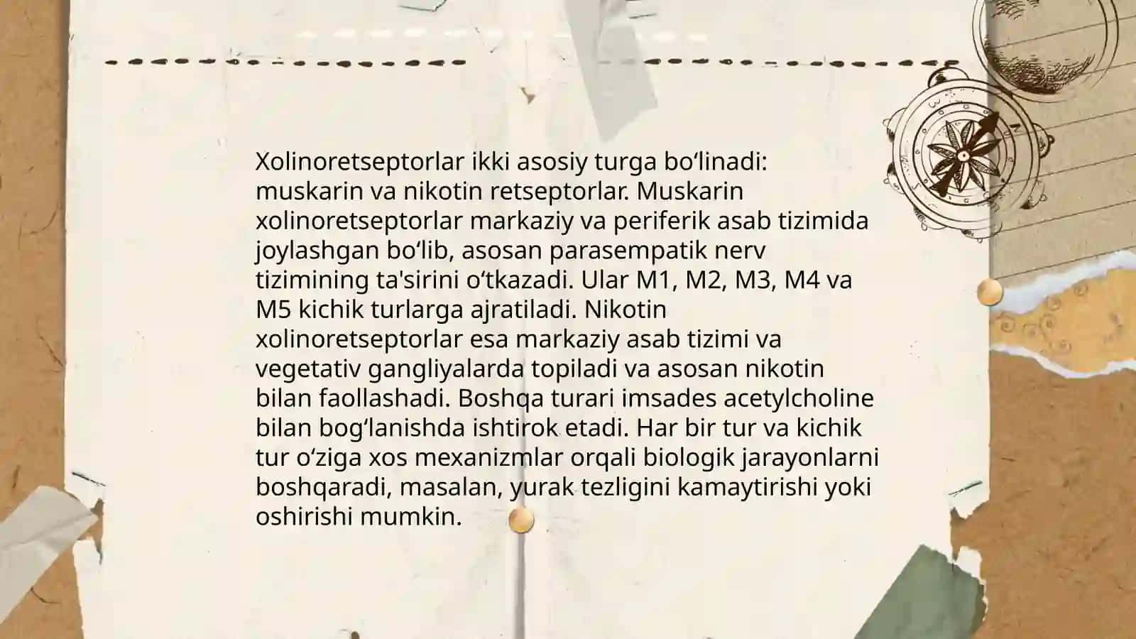 Xolinoretseptorlarga tasir etuvchi vositalar va ular xaqida tushuncha 3