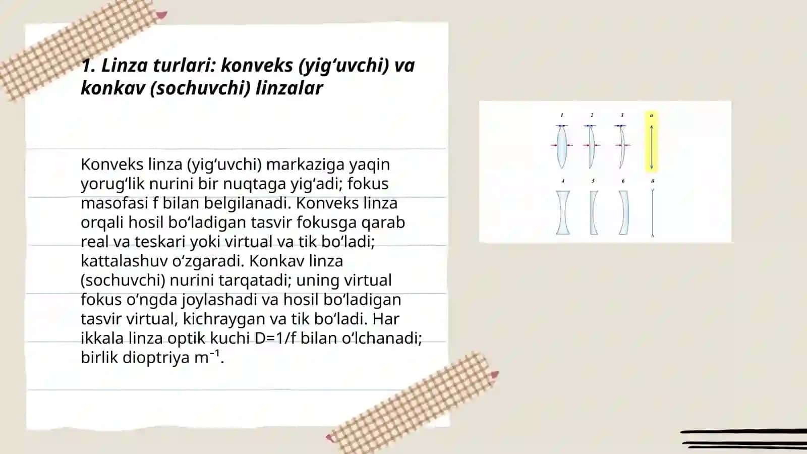 Linzalar va yearning turlari 3