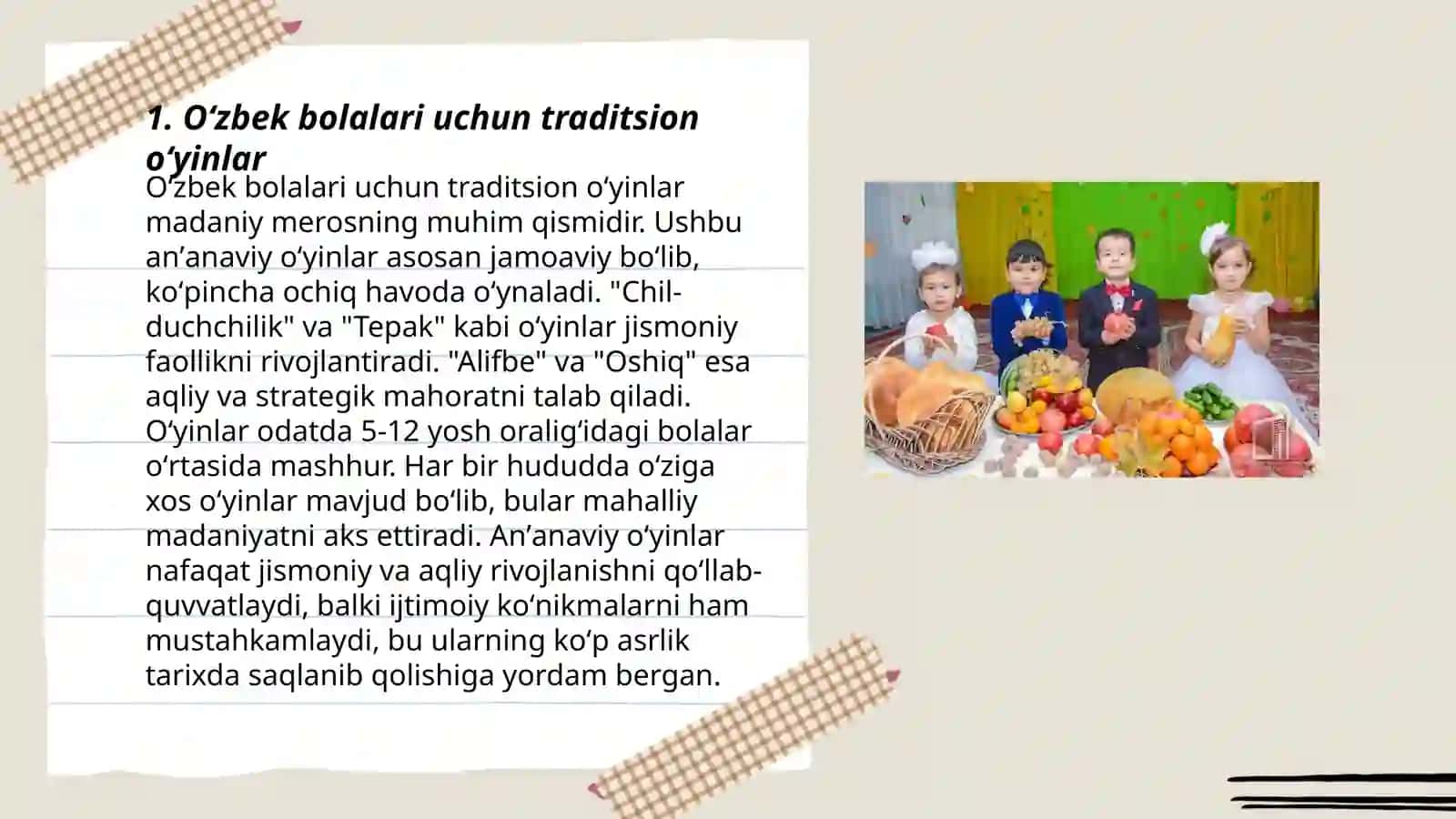 Oʻzbek bolalari uchun traditsion oʻyinlar 3
