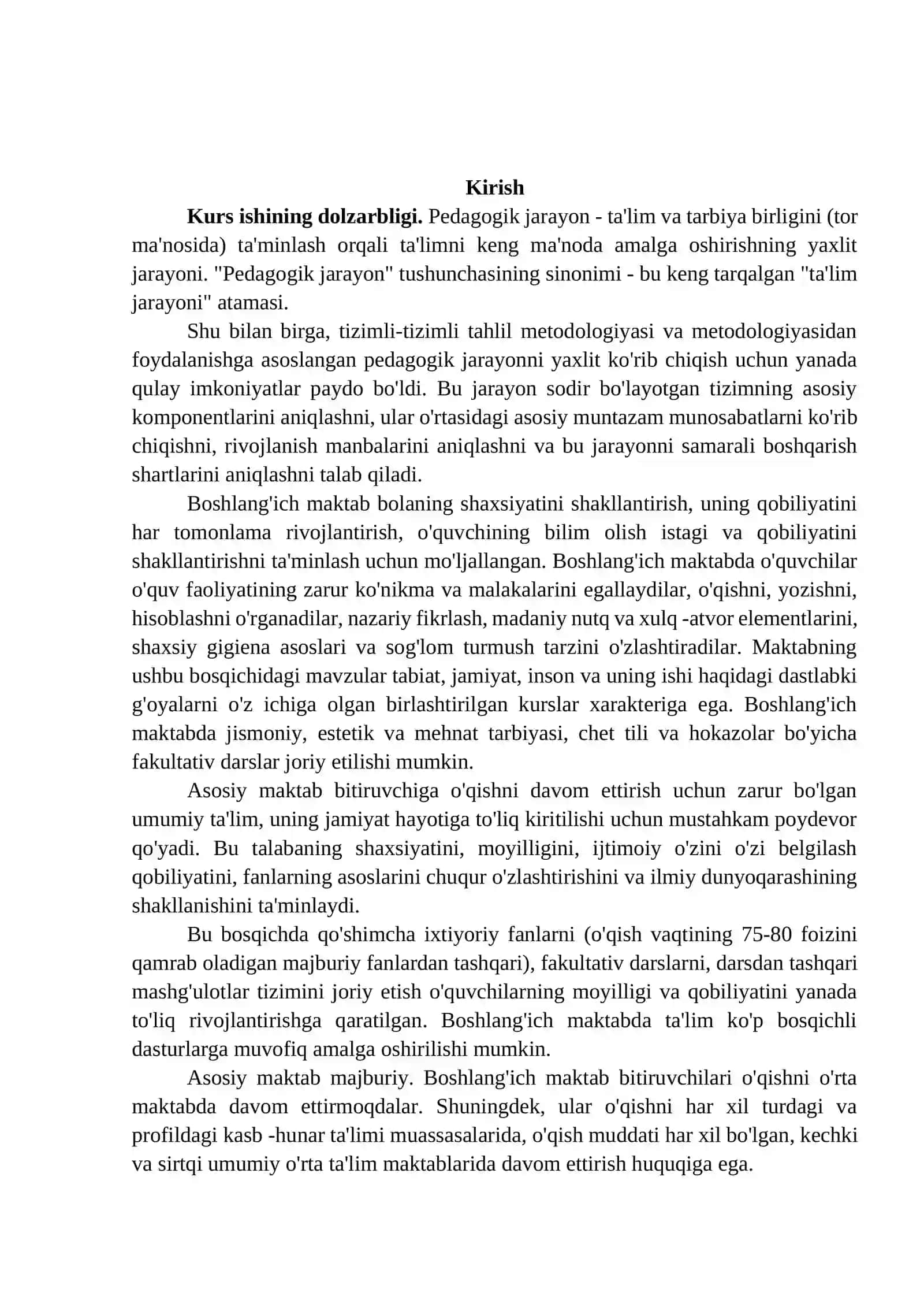 "PEDAGOGIK JARAYONNI LOYIHALASHTIRISH VA ULARNI TASHKIL ETISH BOSHQARISHNING NAZARIY ASPEKTLARI" 3