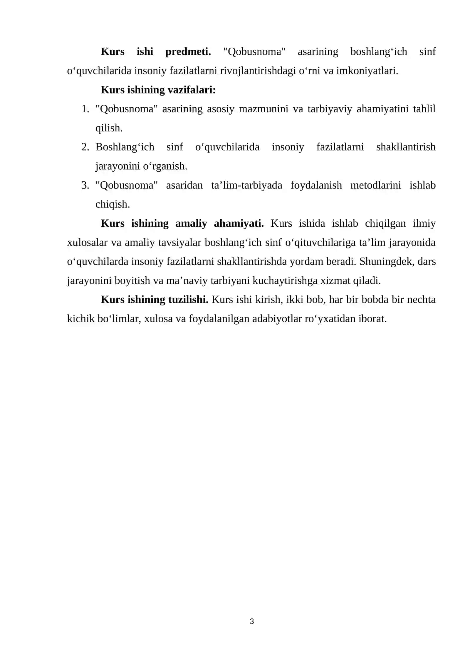 BOSHLANG’ICH SINF O’QUVCHILARIDA INSONIY FAZILATLARNI RIVOJLANTIRISHDA KAYKOVUSNING "QOBUSNOMA" ASARIDAN FOYDALANISH 3