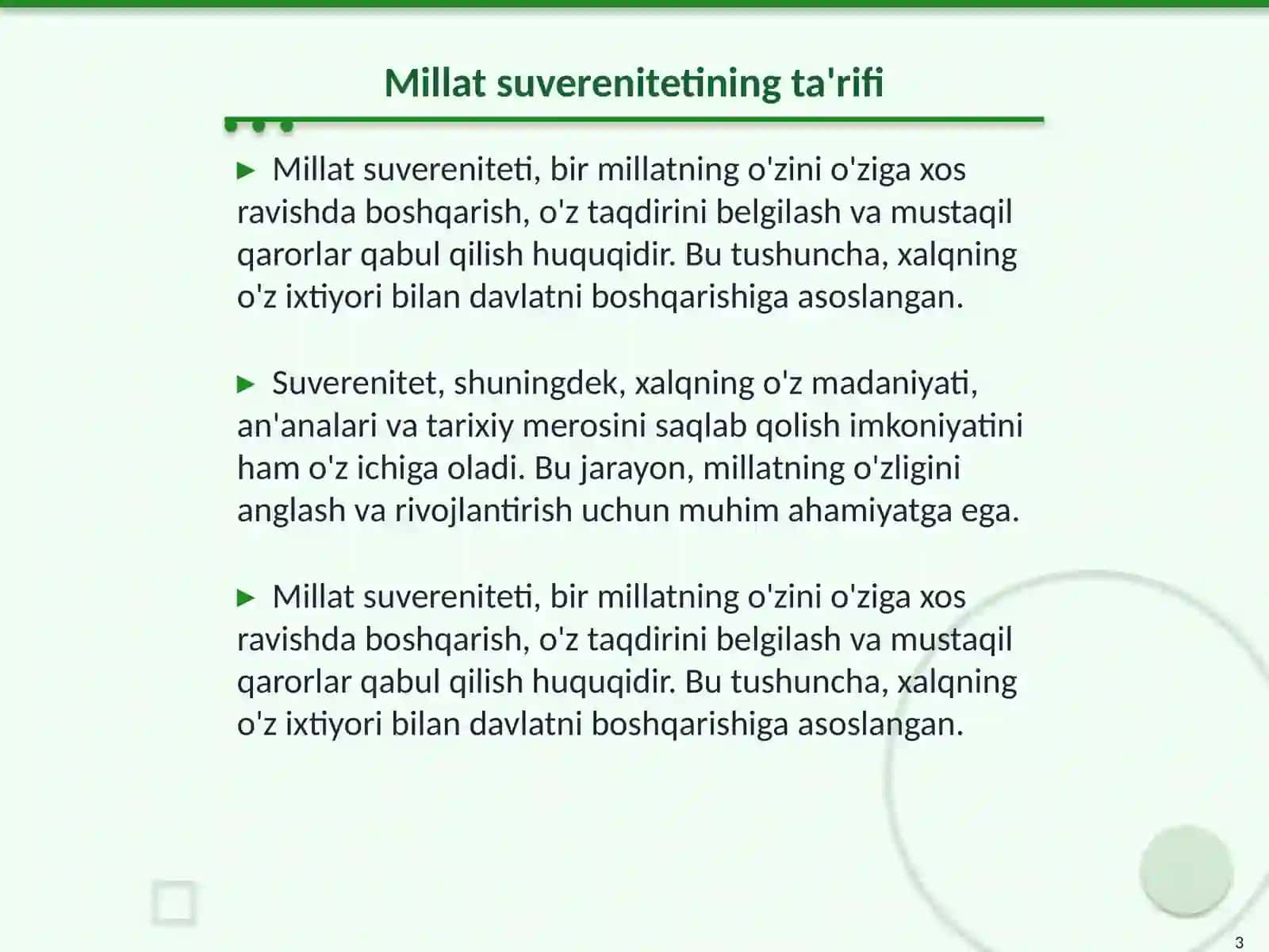 Millat suvereniteti mazmun-mohiyati 3