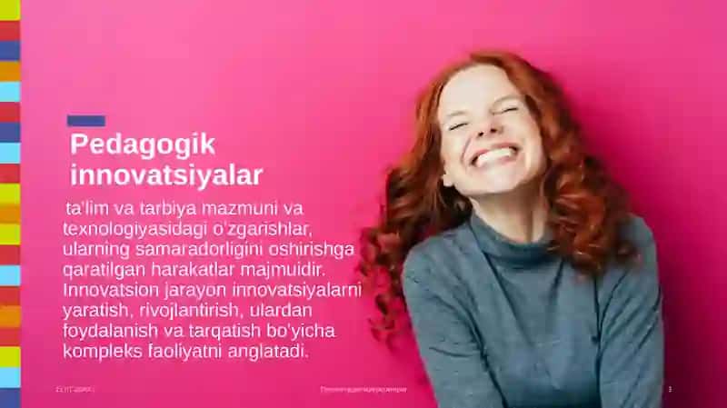Pedagogik innovatsiyalar va ularni joriylanishini tashkil etish. 3