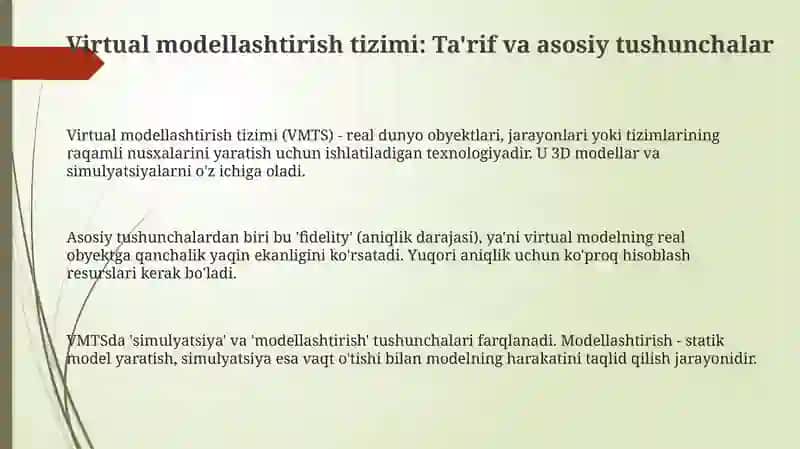 Virtual modellashtirish tizimi 3