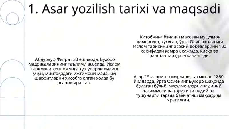 Abdurauf Fitratning "Muxtasar islom tarixi" 3