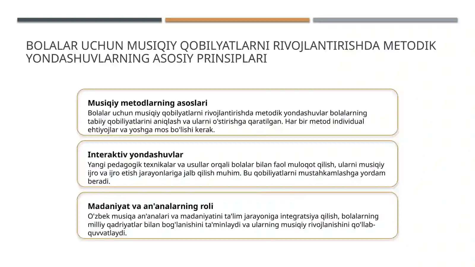 Bolaning musiqiy qobilyatlarini rivojlantirish 3