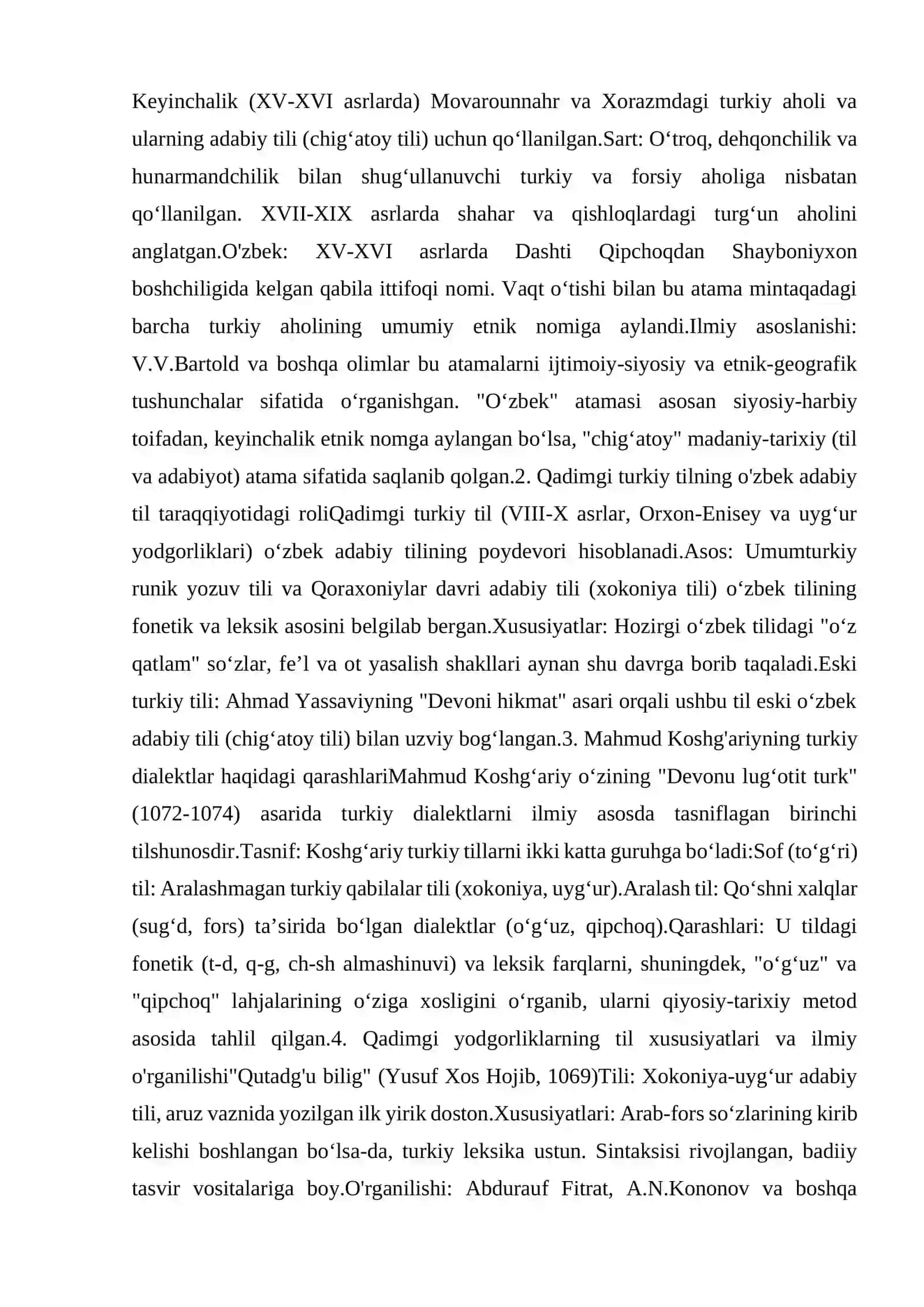 Turk, chig'atoy, sart, o'zbek atamalarining qo'llanish tarixi va ilmiy asoslanishi 3