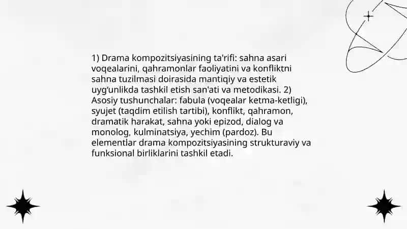 Drama kompozitsiyasi 3
