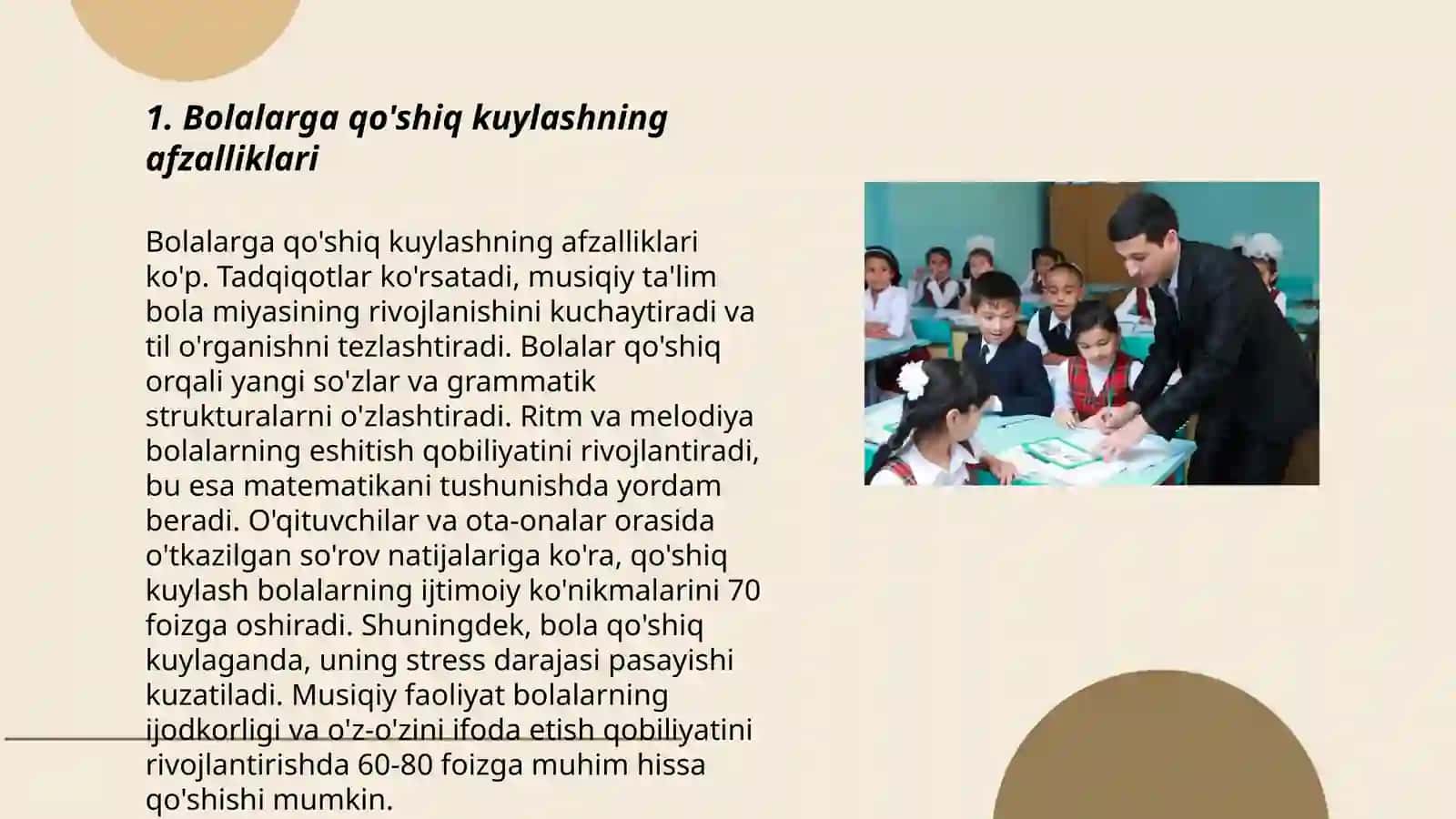 Bolalarni qo'shiq kuylashga o'rgatish 3