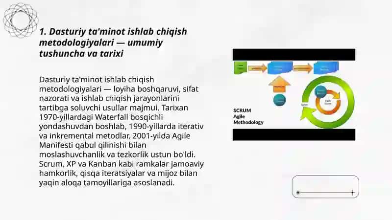 Dasturiy ta'minotni ishlab chiqish metodologiyalari 3
