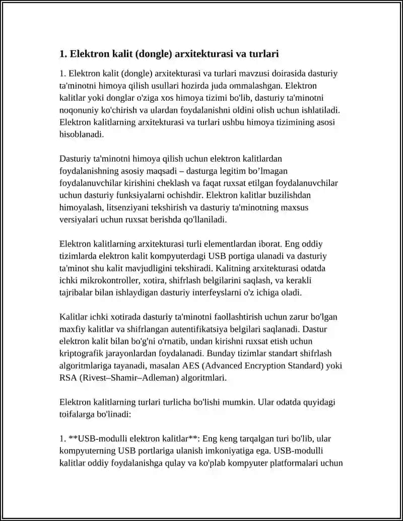 ELEKTRON KALITLAR YORDAMIDA DASTURIY TAMINOTNI HIMOYA QILISH USULLARI 3