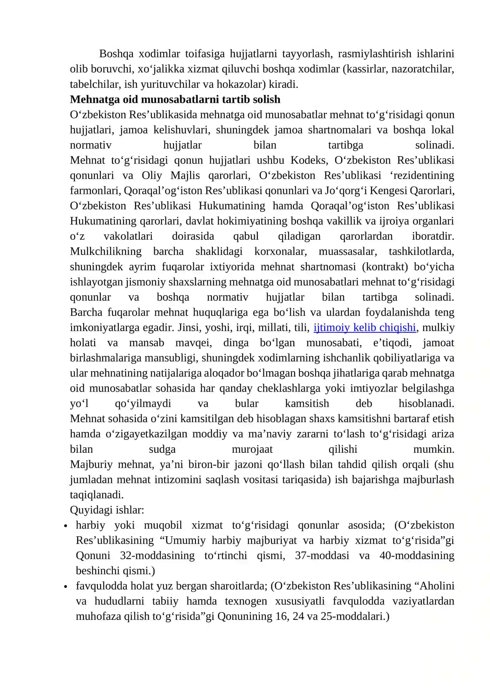 Mehnat va ish xaqini hisobga olishning vazifalari. Mehnatga xaq to‘lash shakllari, ish xaqi fondi va uning tarkibi 3