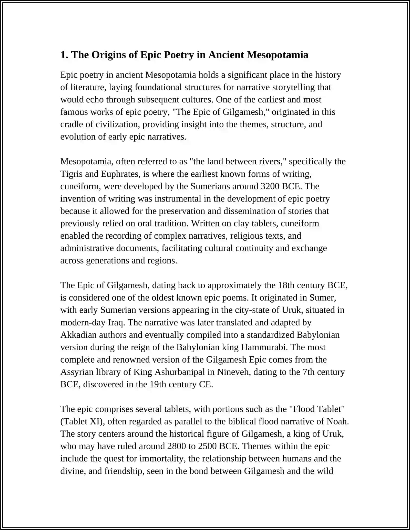 THE EVOLUTION OF EPIC POETRY IN DIFFERENT ANCIENT CIVILIZATIONS 3