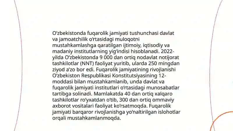 Oʻzbekistonda demokratik, fuqarolik jamiyati asoslarining shakllanishi, amalga oshirilgan siyosiy islohotlar 3