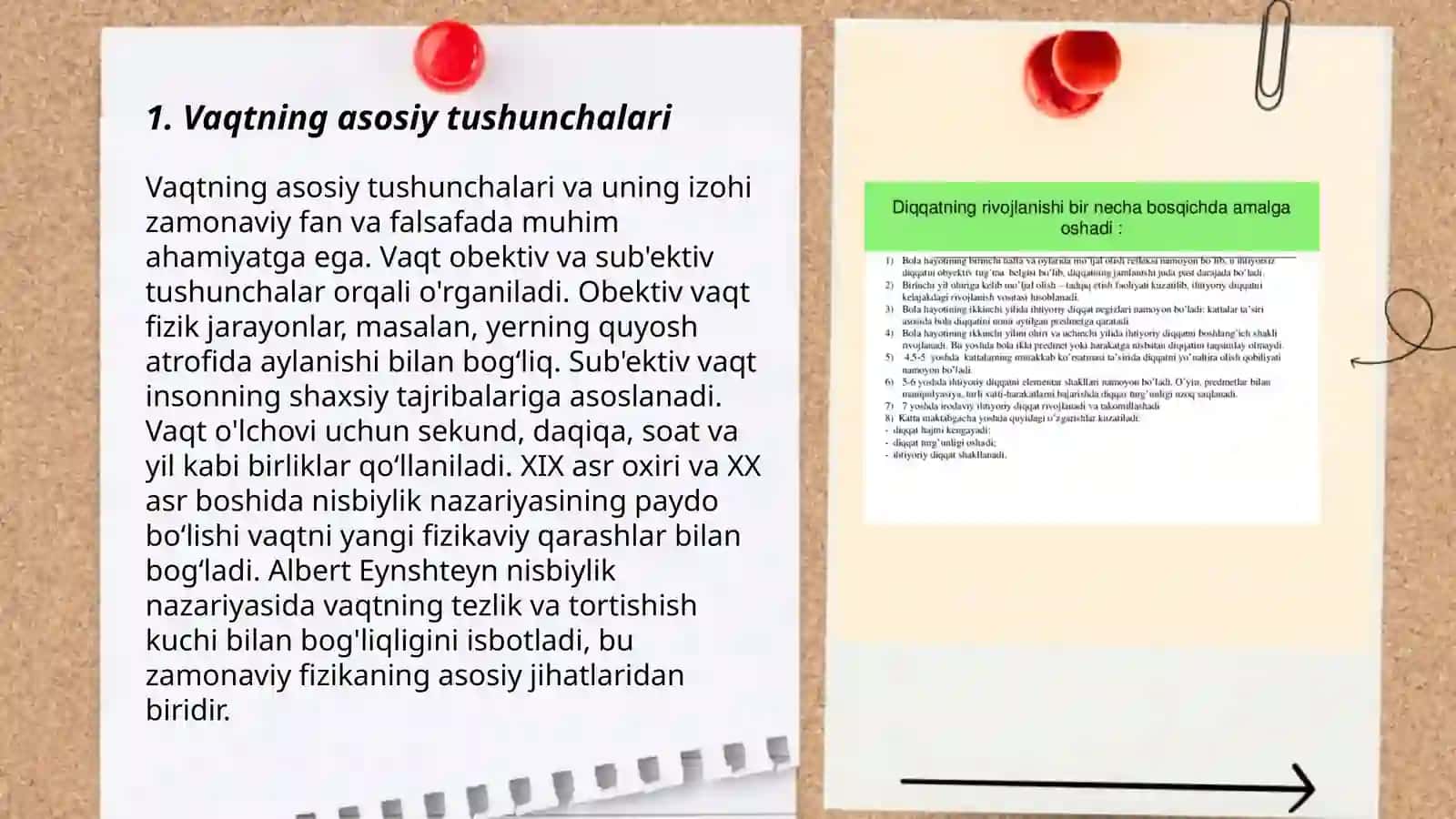 Vaqt haqidagi tasavvurlarni shakillantirish 3