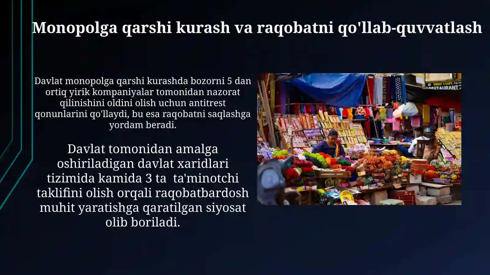Monopolga qarshi kurash va raqobatni qo'llab-quvvatlash 3