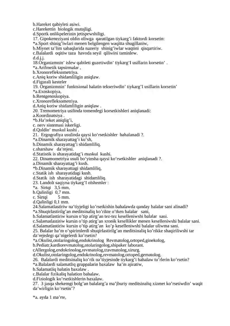 16-tema:MSEBO buyrig’ina tiykar mektepten tisqari mekemelerinde sanitar-gigienik tekseriw 3