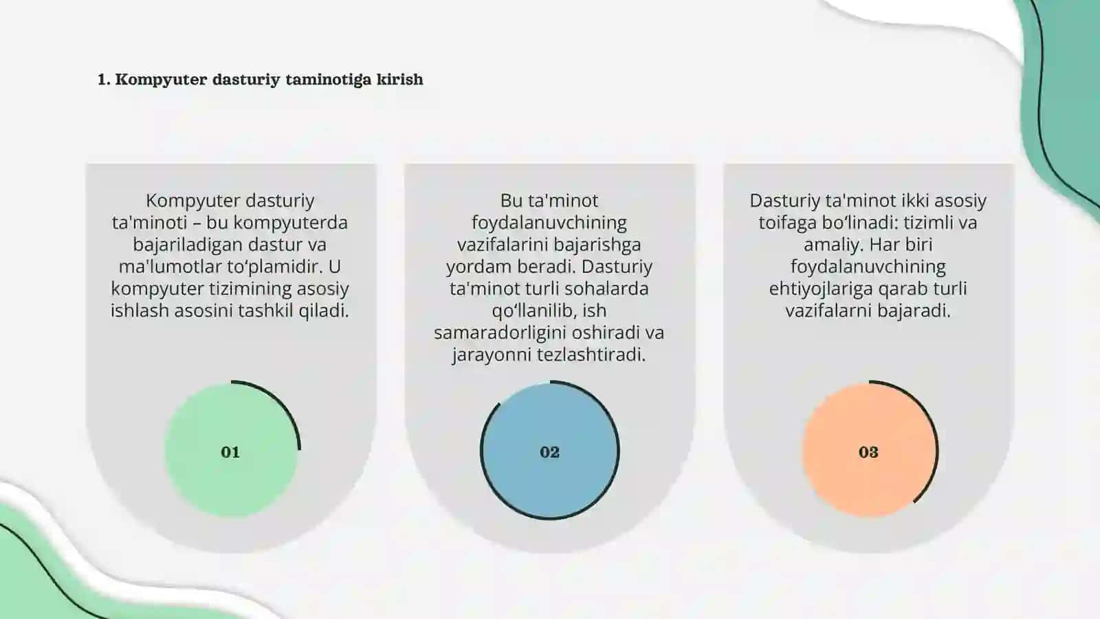 Kompyuter dasturiy ta'minoti va uning toifalari 3