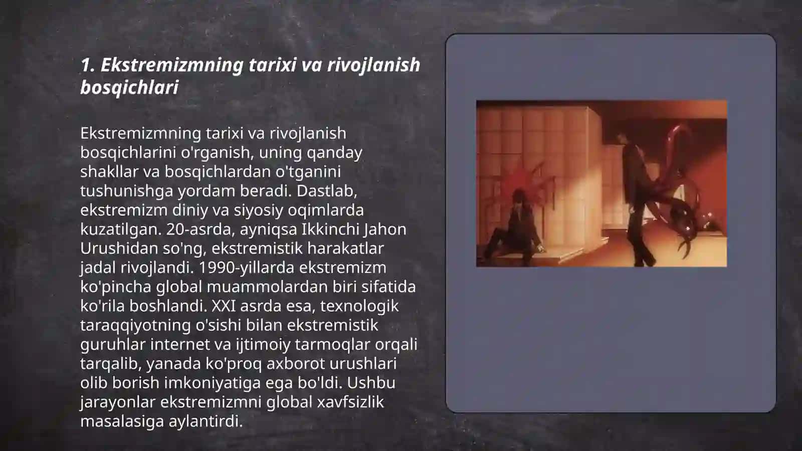 Ekstremistik va terroristik harakatlarning vujudga kelish tarixi va asosiy davrlari 3