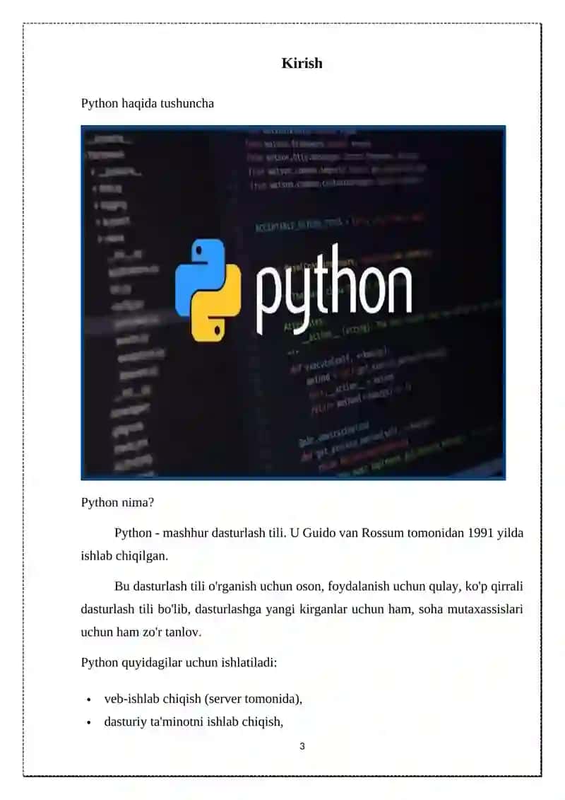 Python dasturlash tilida foydalanuvchi grafik interfeysi bilan ishlash 3