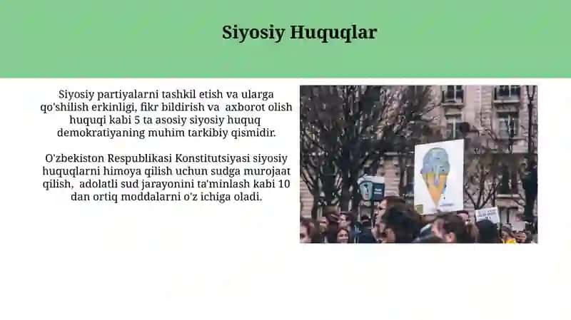 Сиёсий хукуклар иктисодий ижтимоий екологик хукуклар 3