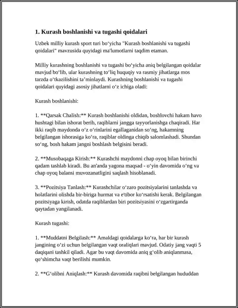 MILLI KURASH QOYDALARI 3