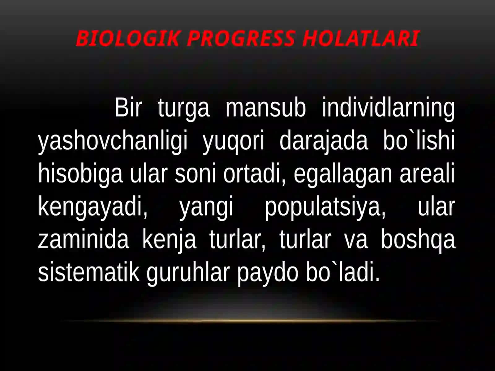 Organik olam filogenezining umumiy tavsifi 3