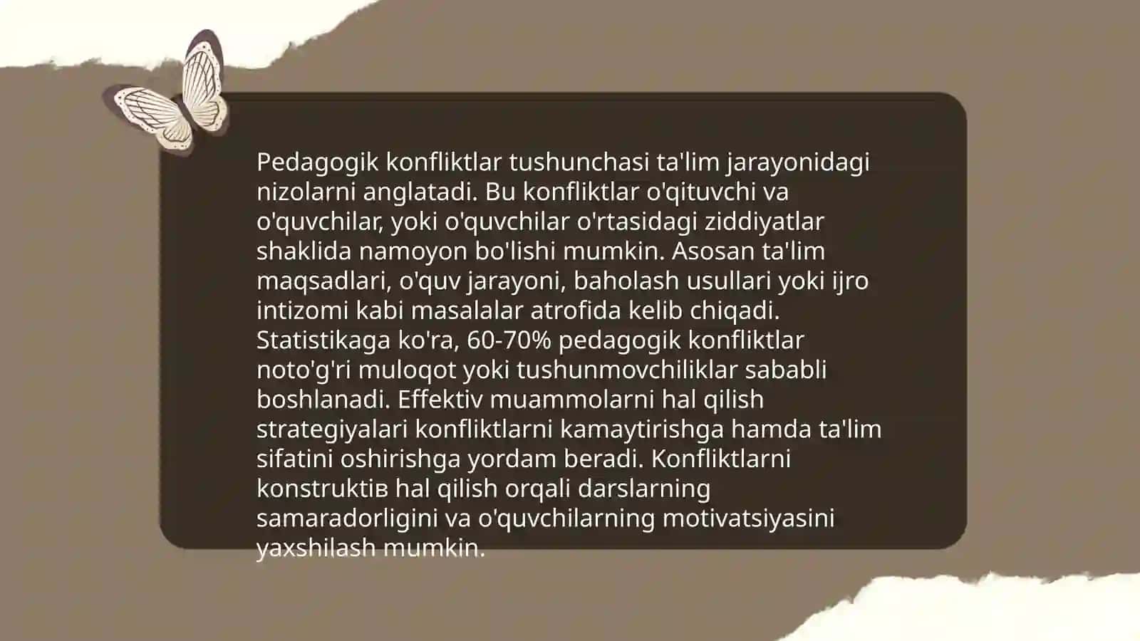 Boshlang'ich sinflarda pedagogik konfliktlarni bartaraf etish metodologiyasi 3
