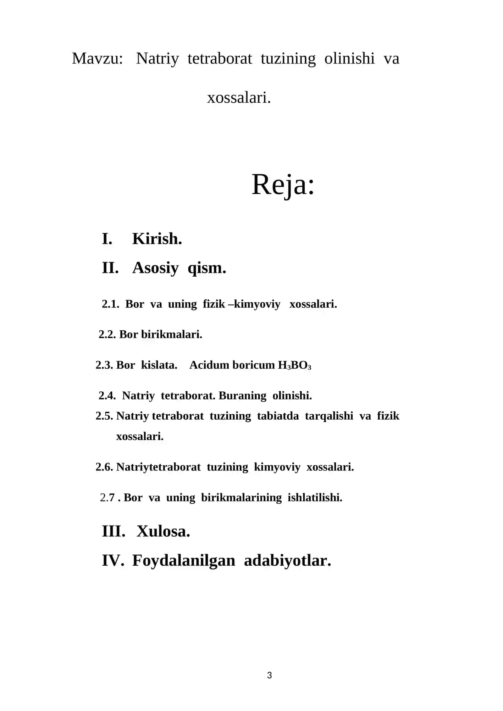 Natriy tetraborat tuzining olinishi va xossalari 3