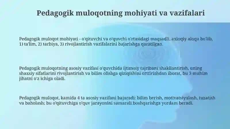 Pedagogika faoliyatida muloqot 3