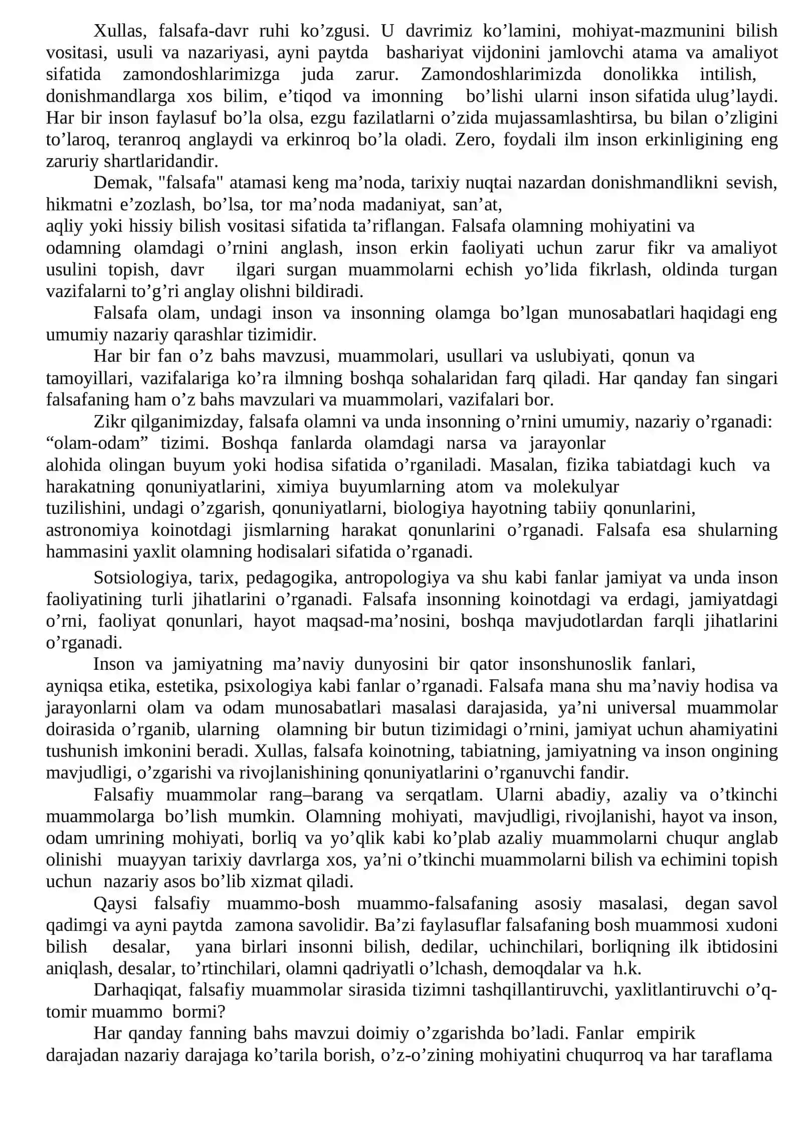 FALSAFANING MOHIYATI VA UNING JAMIYAT TARAQQIYOTIDAGI ROLI 3